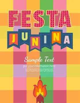 Midsummer bonfire text Stock Illustration