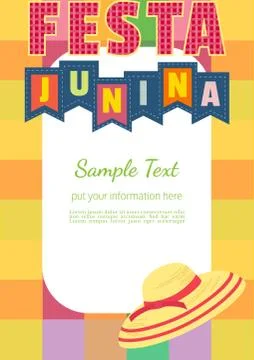 Midsummer bonfire text Stock Illustration