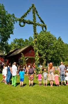 Midsummer celebration Stock Photos