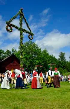 Midsummer celebration Stock Photos