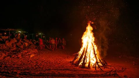 Midsummer Fire Foto stock