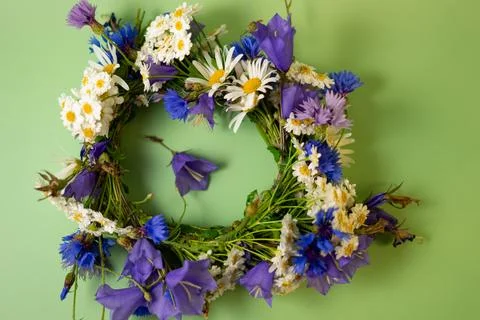 Midsummer flower crown Stock Photos