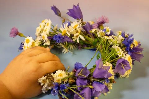 Midsummer flower crown Stock Photos
