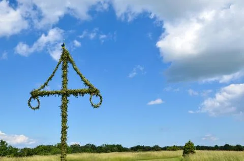 Midsummer pole Stock Photos
