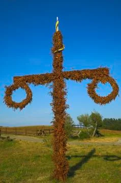 Midsummer tree, oland, sweden Stock Photos