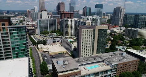 Into Midtown Atlanta Stock Footage 149801422