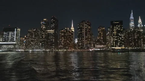 Midtown Cityscape Ferry Hyperlapse Stock Footage 233629390
