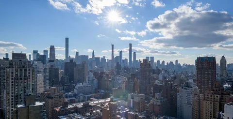Midtown Day to Night Stock Footage 123283663