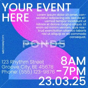 Midtown event art instagram template post Template PSD