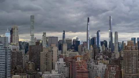 Midtown Manhattan Cloudscape Timelapse Stock Footage 253484094