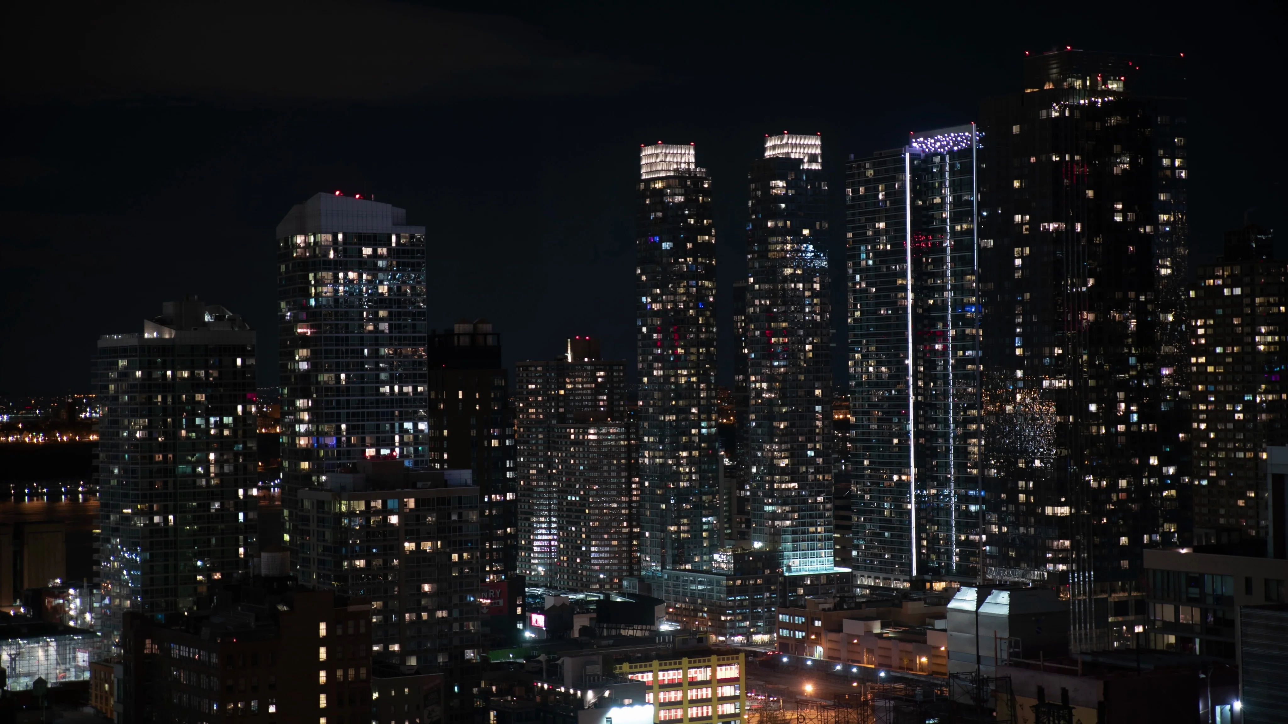 Midtown Manhattan High Rise Apartments Night Time Lapse New York Midtown Manhattan High Rise Apartments Night Time Lapse New York City Video 89884880