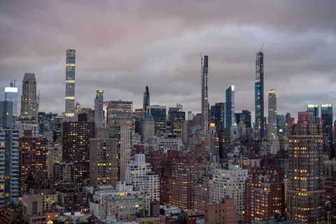 Midtown Manhattan Skyscraper Time Lapse Stock Footage 138159373