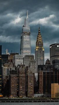 Midtown by night Stock Photos