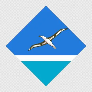 Midway Atoll rhombus flag. Vector illustration. Stock-Illustration