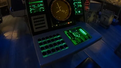 Midway Battleship command center Stock Footage 121094457