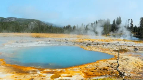 Midway Geyser Basin Stock Footage 93415187