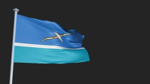 Midway Islands - Loopable 3D flag animation with Alpha Channel and Transparen 스톡 동영상 91049102