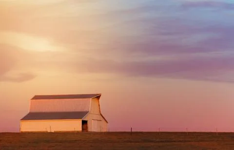 Midwest Barn at Sunset Stock Photos