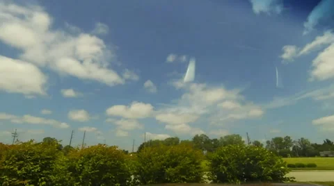Midwest clouds over a field time lapse Stock Footage 39686189