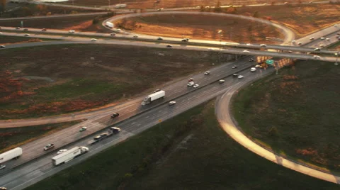 Midwest Highway Traffic Video stock 44021839