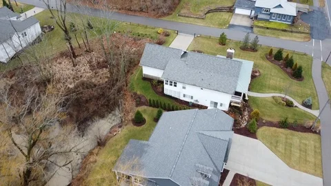 Midwest Suburbs Aerial Video stock 123726893