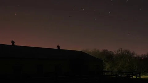 Midwestern Barn Sunrise Timelapse Video stock 83696502