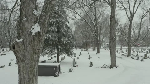 Midwestern Cemetery - Winter - 01 Stock-Footage 150810128