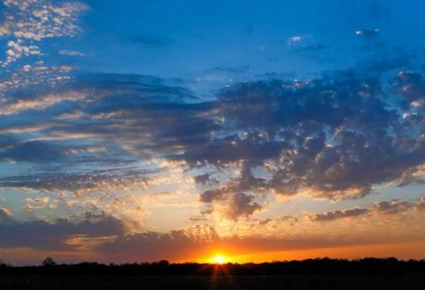 MidwesternSunset Sky Stock Photos
