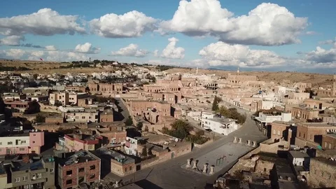 Midyat view from the air Stock Footage 82654968
