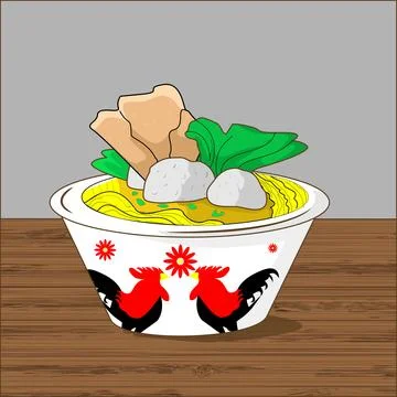 Mie ayam Stock Illustration