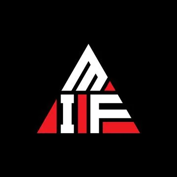MIF triangle letter logo design with triangle shape. MIF triangle logo desi.. Stock Illustration