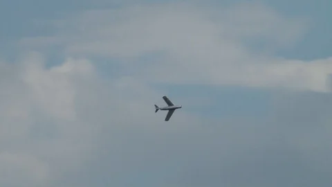 MiG-15UTI NATO codification Midget performs figures highest flight training. Stock Footage 117541904