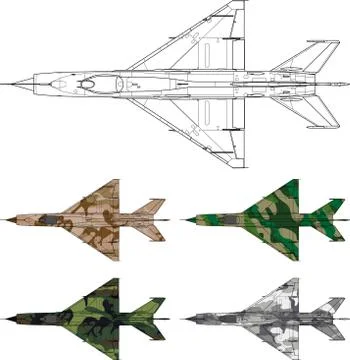 MiG 21 Illustrazione stock