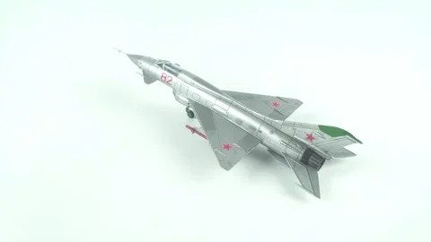 MiG-21 Silver Lightning Fighter Of The Soviet Air Force. Stock Footage 314597671