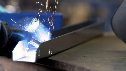MIG Welding fabrication Stock Footage 87586784