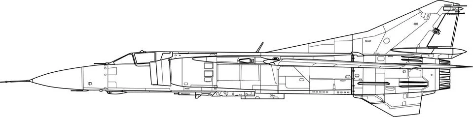 MiG23MF Stock Illustration