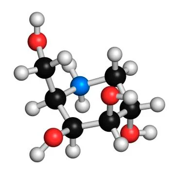 Migalastat molecule, illustration Stock-Illustration