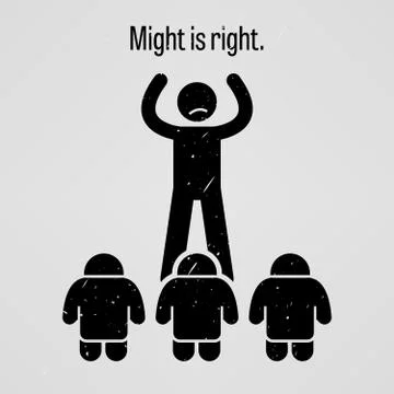 Might is Right Illustrazione stock