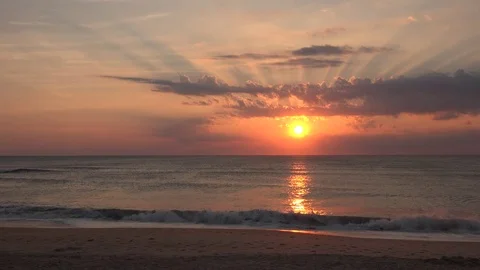 Mighty beautiful beach sunrise! Video stock 71663321