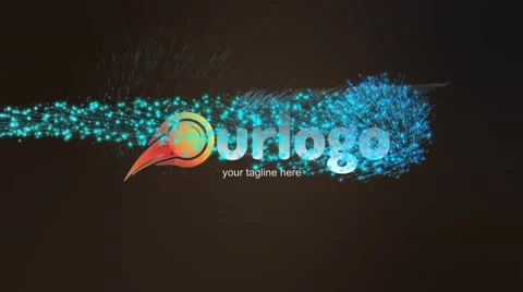 Mighty Colorful Trails Logo  After Effects	Stock