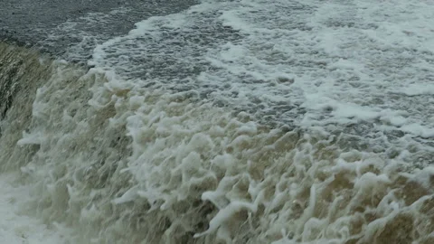 Mighty flow of white water Stock Footage 113877475