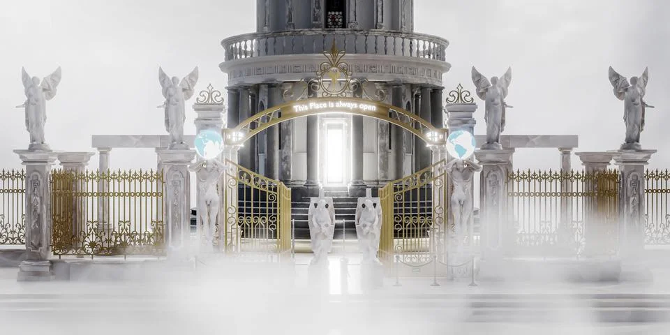 The mighty heaven gate Stock Illustration