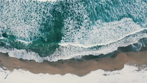 Mighty Lofoten beach waves Stock Footage 228674213