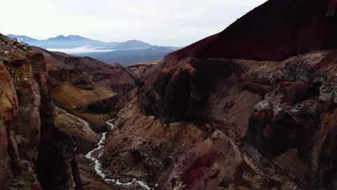 Mighty mountains around the rebellious river Stock Footage 144845952