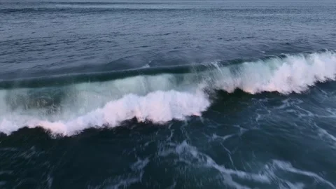Mighty wave in slow motion, mesmerising moment of a colossal wave crashes into Stock Footage 253055293