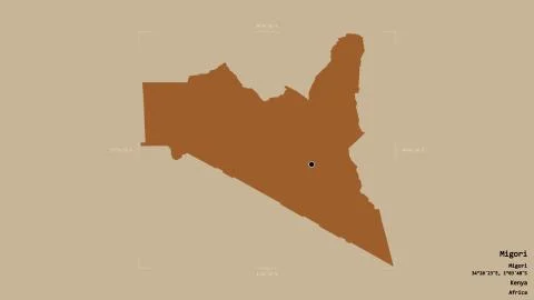 Migori - Kenya. Bounding box. Pattern Stock Illustration