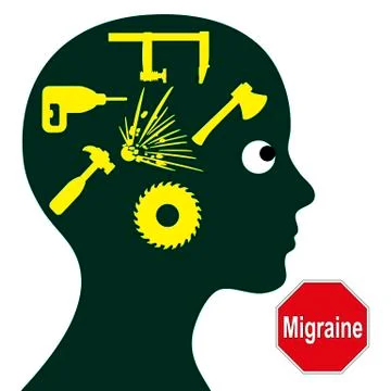 Migraine Concept Illustrazione stock