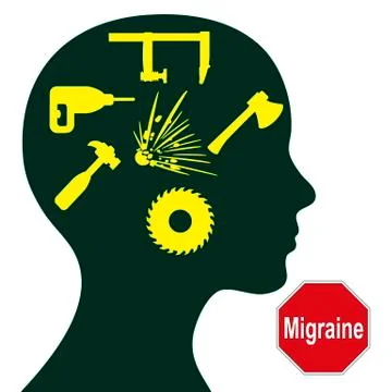 Migraine Concept Stock Illustration