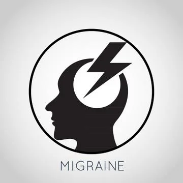 MIGRAINE logo vector Stock Illustration