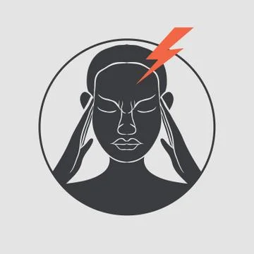 MIGRAINE logo vector Stock Illustration
